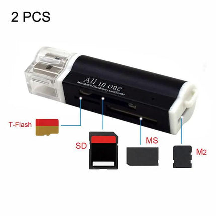 Multi-Format USB Memory Card Reader for Portable File Access
