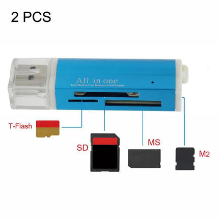 Multi-Format USB Memory Card Reader for Portable File Access