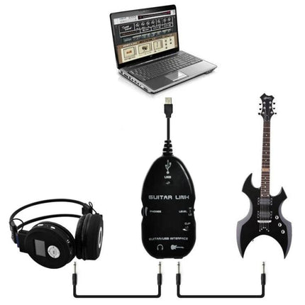 Guitar USB Cable for Everyday Recording and Practice connecting electric guitar to PC or Mac for simple amp, recording and practice setup