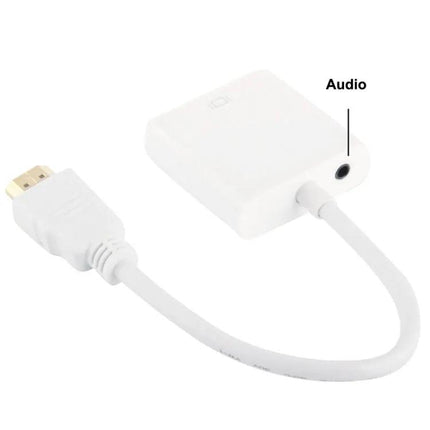 24cm HDMI to VGA Cable with Audio Output for Devices and Monitors | Syndmart