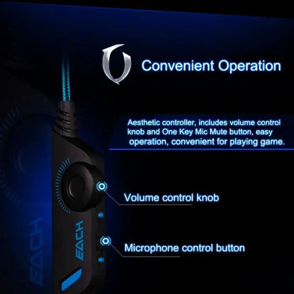 EACH Over Ear Gaming Headset With Comfort Cushions