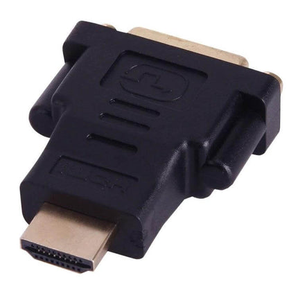 Gold Plated HDMI to DVI Adapter for Video Device Connections - black adapter with gold-plated HDMI and DVI contacts for clear video transmission