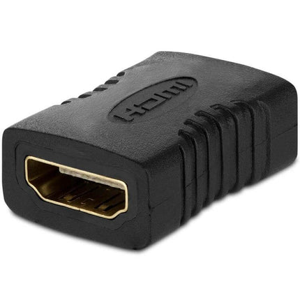HDMI Female to Female Adapter for Connecting HDMI Cables - black 19-pin HDMI coupler to extend TV or projector cable length