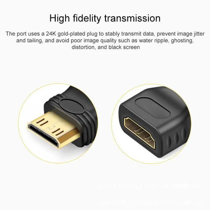 Gold Plated Mini HDMI to HDMI Adapter for Video Connections
