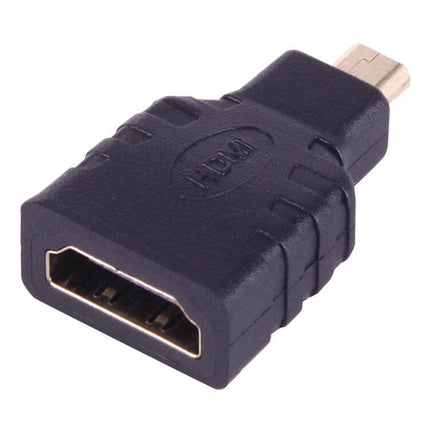 Gold Plated Micro HDMI to HDMI Adapter for Devices and TVs - black gold-plated micro HDMI to HDMI adapter for streaming and display