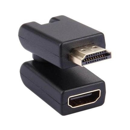 Gold Plated HDMI Male to Female Swivel Adapter for Flexible Connections - gold-plated 360° swivel HDMI extender for tight spaces