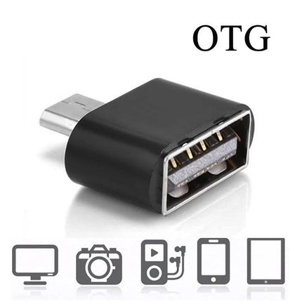 Adapter for Connecting Smartphones to Digital Cameras on the Go - black OTG USB adapter for plug-and-play file transfer and remote control