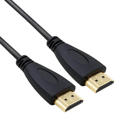 1.8 Meter Gold-Plated HDMI Cable for Device Connections - black cable with gold-plated HDMI connectors for TV, gaming and streaming