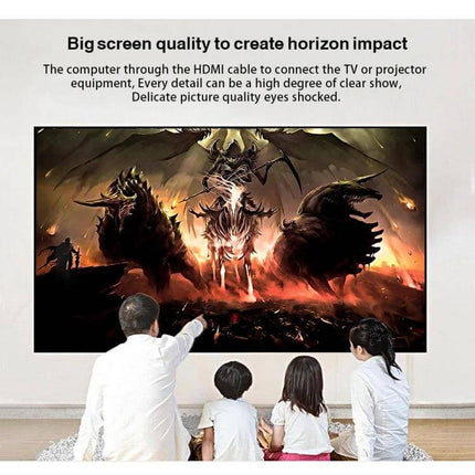 1.8 Meter Gold-Plated HDMI Cable for Device Connections - family watching high-definition movie on large TV