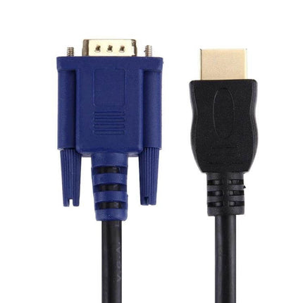 HDMI to VGA Male Adapter Cable for Video Display Connections - black HDMI to blue VGA connector cable for laptops, projectors, monitors