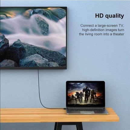 Standard Length 1.5 Meter VGA Cable for Monitors and PCs connecting laptop to wall-mounted TV with HD display