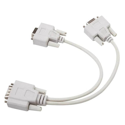 Compact VGA Splitter Cable for Dual Monitor Connections, 32.5cm - white HDB15 male to dual HDB15 female cable for mirroring displays