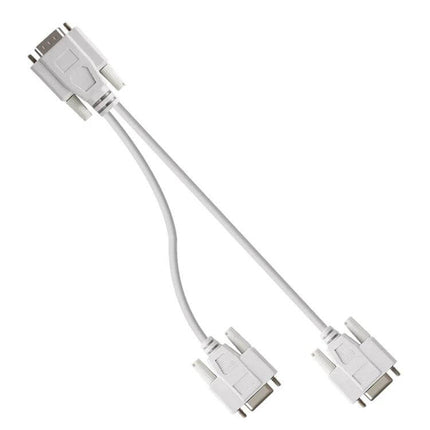 Compact VGA Splitter Cable for Dual Monitor Connections, 32.5cm - white HDB15 male to dual HDB15 female cable for mirroring displays