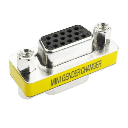 VGA Male to Female Adapter for Extending Monitor Cables compact DB15 mini gender changer for extending monitor VGA connections