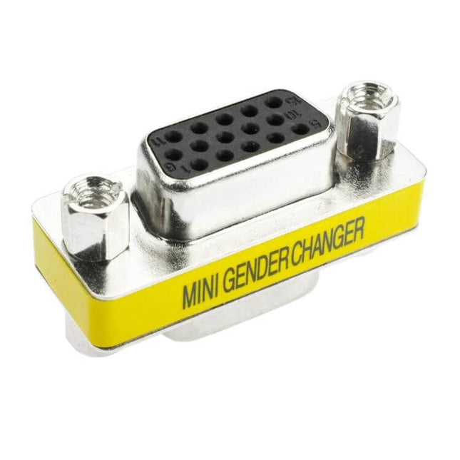 VGA Male to Female Adapter for Extending Monitor Cables compact DB15 mini gender changer for extending monitor VGA connections