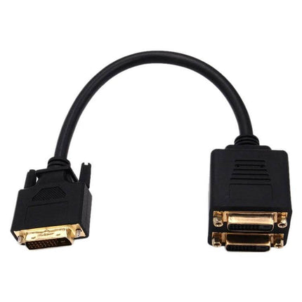 30cm DVI Cable Adapter: Male to Dual Female for Video Connections - 24+1 pin male to two DVI female splitter cable, 30cm