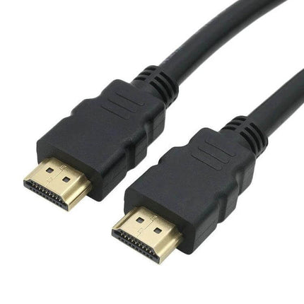HDMI Cable for TV, Gaming Consoles, and Projector Connections, 1.5m — black gold-plated connectors for 1080p and 4K home entertainment setups