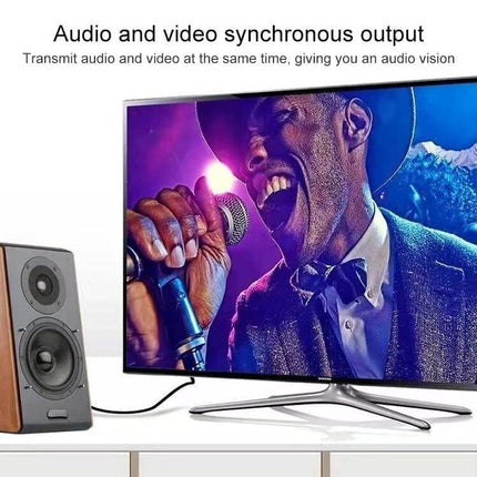 HDMI Cable for TV, Gaming Consoles, and Projector Connections, 1.5m connecting TV to speaker for synchronized audio and video playback
