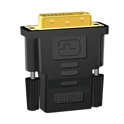 Adapter for Connecting DVI-D Devices to HDMI Monitors and TVs, black DVI-D to HDMI adapter with gold-plated connector for digital video