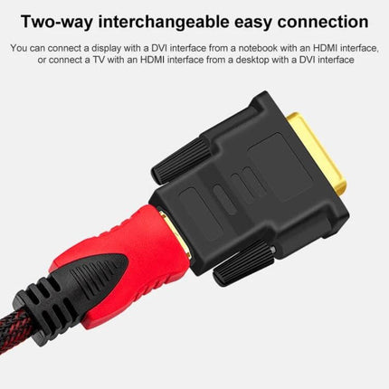 Adapter for Connecting DVI-D Devices to HDMI Monitors and TVs - close-up of DVI-D to HDMI connector cable for seamless digital video