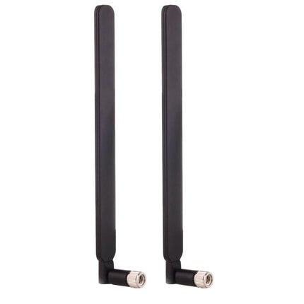 5dBi Gain Antenna for 4G LTE Routers with SMA Male Connector - pair of black slim external router antennas to boost signal reception