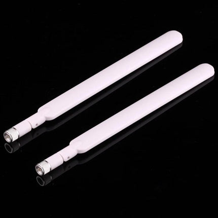 5dBi Gain Antenna for 4G LTE Routers with SMA Male Connector - white dual LTE router antenna for improved signal reception (pair)