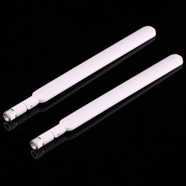 5dBi Gain Antenna for 4G LTE Routers with SMA Male Connector - white dual LTE router antenna for improved signal reception (pair)