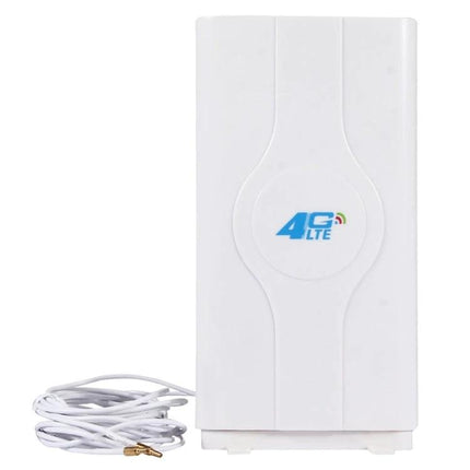 Indoor 4G LTE Antenna for Signal Improvement in Weak Areas - white indoor booster with cable for home or office use