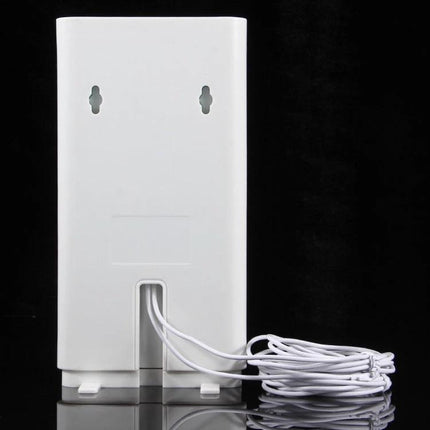 Indoor 4G LTE Antenna for Signal Improvement in Weak Areas - white indoor antenna back view with coiled cable for homes and offices