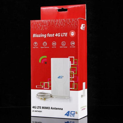 Indoor 4G LTE Antenna for Signal Improvement in Weak Areas - white indoor 4G LTE MIMO antenna box for homes offices and vehicles