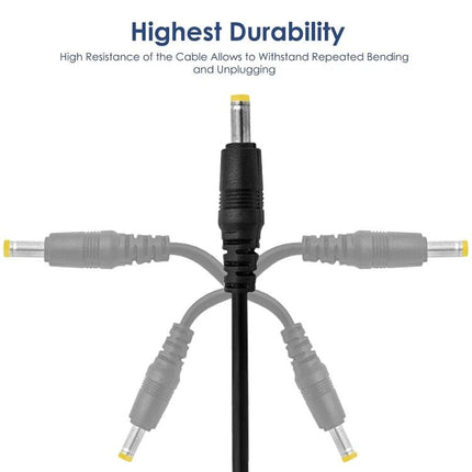 Portable USB Cable for Daily Device Charging Needs showing durable USB Type A to DC 2.5mm jack with reinforced strain relief