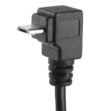 Essential Adapter for Extending Device Connections in Everyday Life - black right-angle Micro USB male-to-female extension cable for desk charging