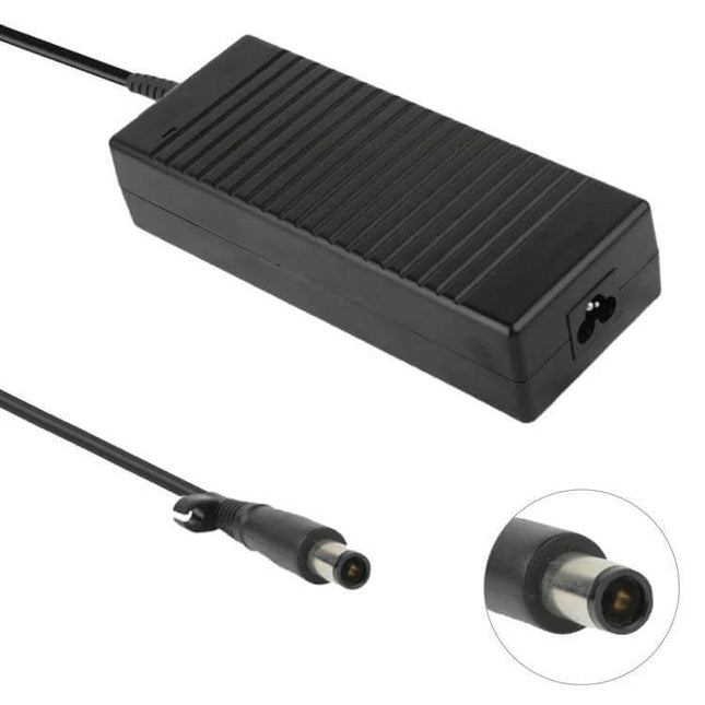 HP AC Power Adapter for Charging HP COMPAQ Notebooks - black replacement charger with barrel connector and international 100-240V input