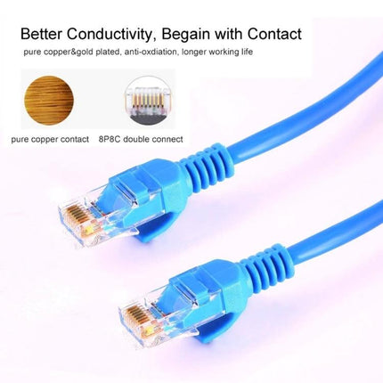 Blue Cat5e Network Cable for Reliable Ethernet Connections, 3 Meters - blue 3m Cat5e with gold-plated RJ45 connectors for stable home office networking