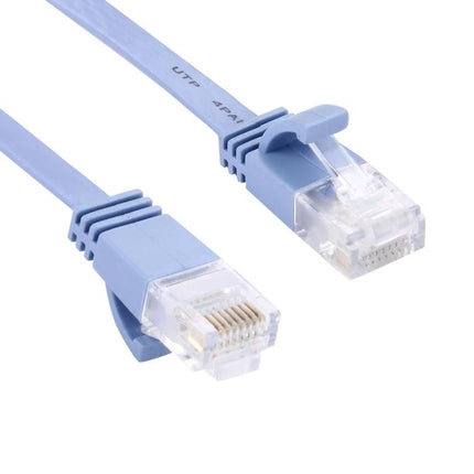 20m Blue CAT6 Ultra-Thin Flat Ethernet Cable for Networking - blue flat RJ45 cable for tidy home or office network installation
