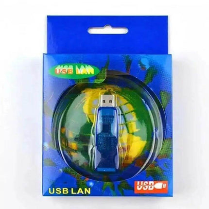 USB to RJ45 Ethernet Adapter for Reliable Network Connections - blue USB LAN adapter packaged for wired network access