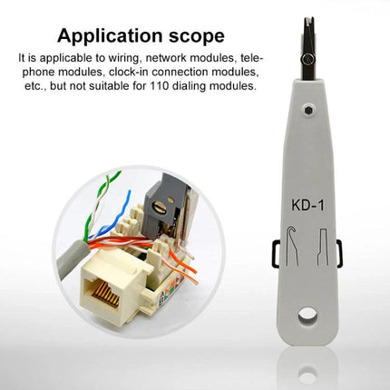 Multi-Functional Insertion Tool for Network and Telephone Sockets - KD-1 wire insertion tool used for precise network and telephone socket wiring