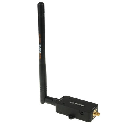 Sunhans 2.4GHz WiFi Signal Booster for Home Networks — compact black booster with adjustable antenna for extended indoor coverage