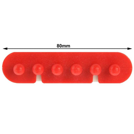 Adhesive Plastic Holder for Organizing Cable Plugs, Pair — red 5-slot cable plug organizer 80mm with stain-free removable adhesive