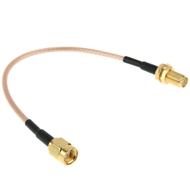 15cm SMA Male to Female Coaxial Cable for Antenna Connections, short gold-plated SMA male-to-female extension cable