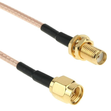 15cm SMA Male to Female Coaxial Cable for Antenna Connections – gold SMA male to female 15cm pigtail cable for antenna extension