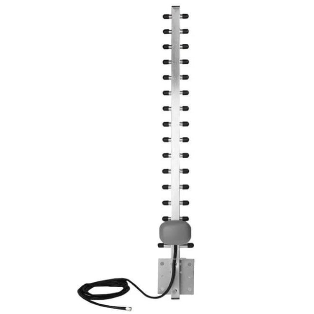 Directional Yagi Antenna for 4G LTE Signal Reception and Use - slim outdoor Yagi with mount and coax cable for rural signal boost