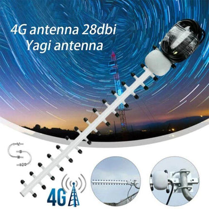 Directional Yagi Antenna for 4G LTE Signal Reception and Use - 28dBi 4G outdoor directional antenna for rural signal boost
