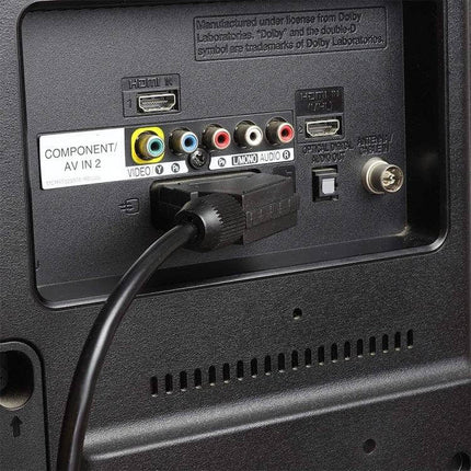 1.5 Meter SCART Cable for Connecting TVs and DVD Players connected to TV component AV input, 20-pin to 20-pin cable plugged in