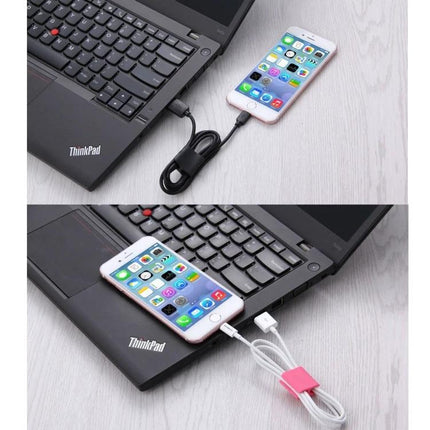 Silicone Cable Clips for Organizing Home and Office Wires, 6 Pack - laptop and phone cables neatly secured on desk
