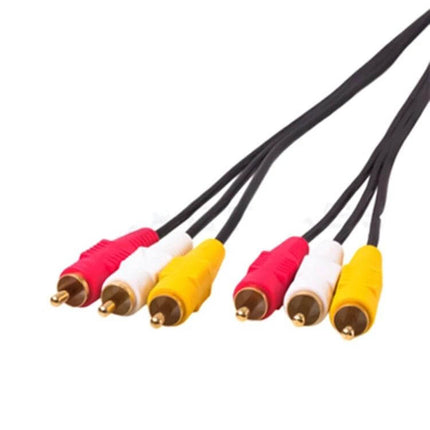 RCA AV Cable for Audio and Video Connections, 3 Meters Long - 3m red white yellow RCA leads for TV, DVD and camcorder hookup