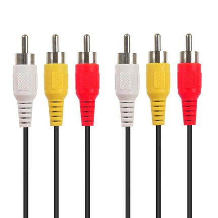 RCA Audio Video Stereo Cable for TV and Device Connections – three-pair red yellow white RCA connectors for reliable home A/V hookups