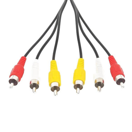 RCA Audio Video Stereo Cable for TV and Device Connections - red white yellow RCA connectors for DVD, camcorder, and stereo hookup