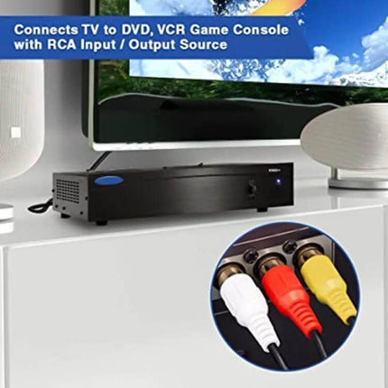 3.5mm to Three RCA Male Audio Cable for Stereo Connections, 75cm Length connecting smartphone or laptop to TV or stereo with red white yellow RCA plugs