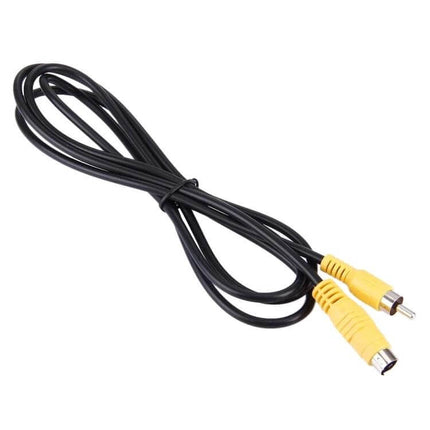 S-Video to RCA AV Converter Cable for TV Connections, 1.5 Meter - black cable with yellow RCA connector for connecting S-Video devices to TV